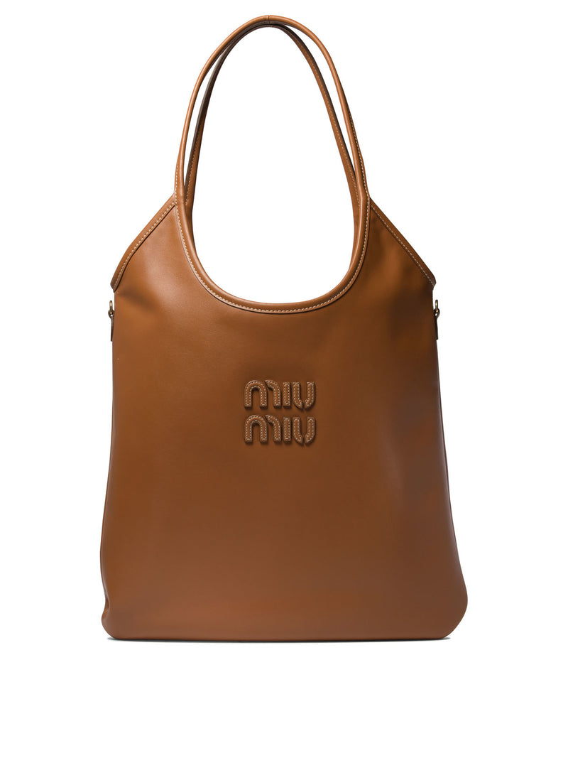 Miu Miu Miu Miu Ivy Medium Shoulder Bag Brown - World Class Fashion