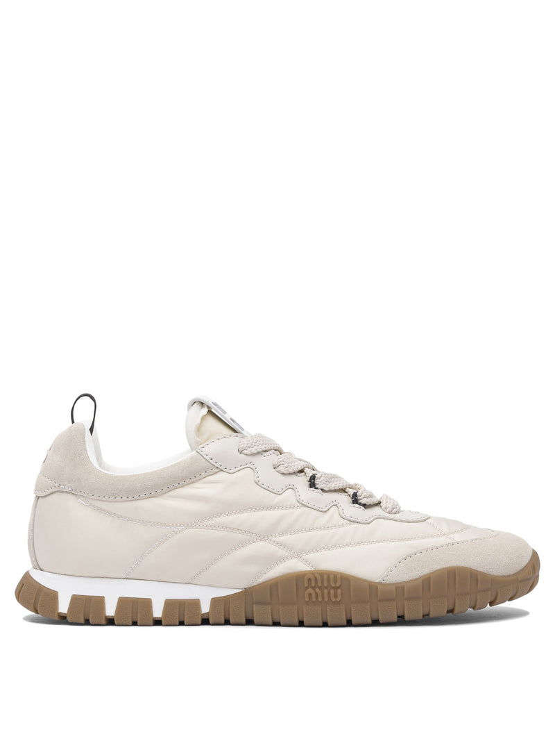Miu Miu Miu Miu Zapatillas Bajas Tyre Blancas para Mujer - World Class Fashion
