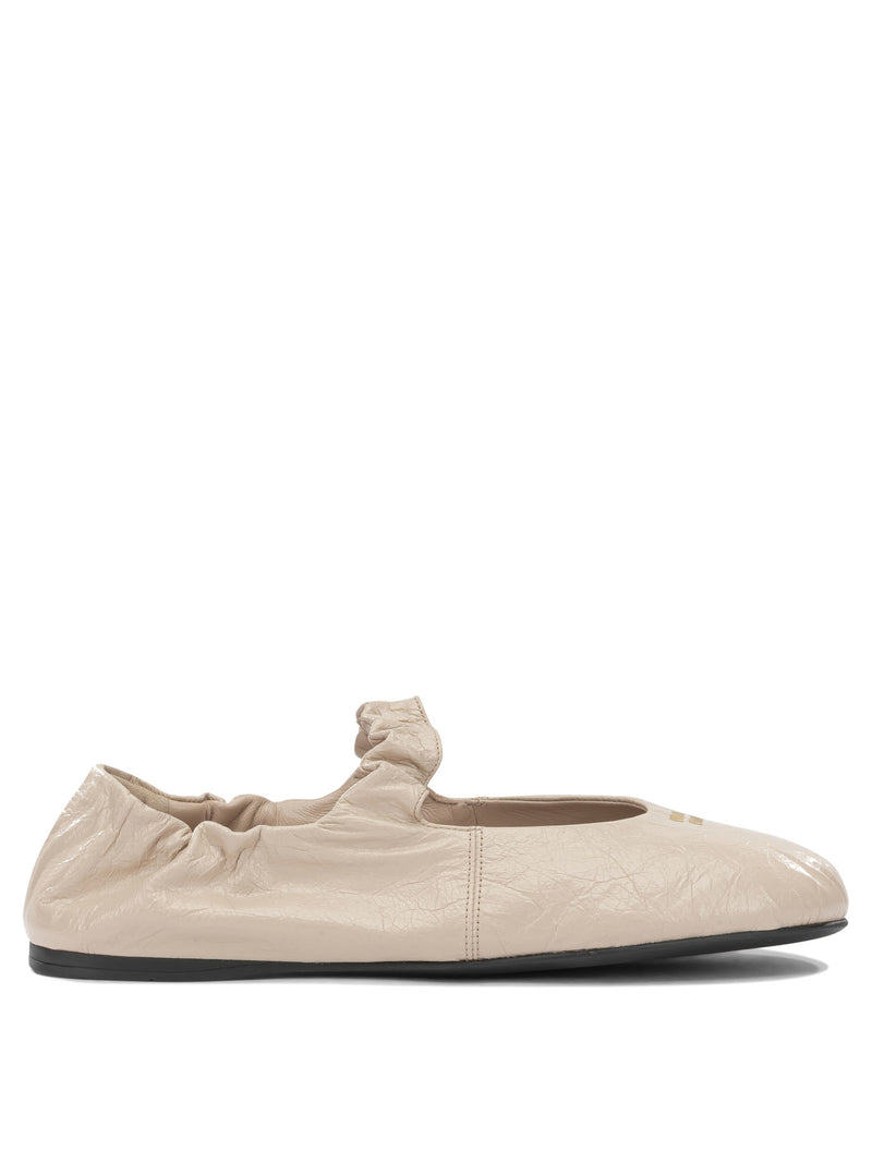 Miu Miu Miu Miu Ruches Classic Ballet Flats Pink - World Class Fashion