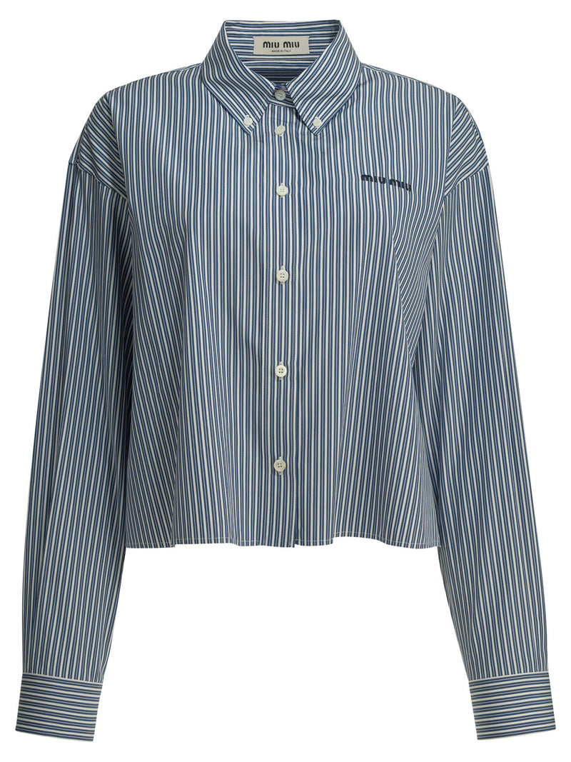 Miu Miu Miu Miu Casual Shirt Blue Women - World Class Fashion