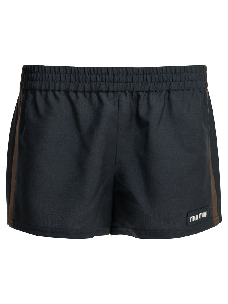 Miu Miu Miu Miu Formal Shorts In Kid Mohair - World Class Fashion