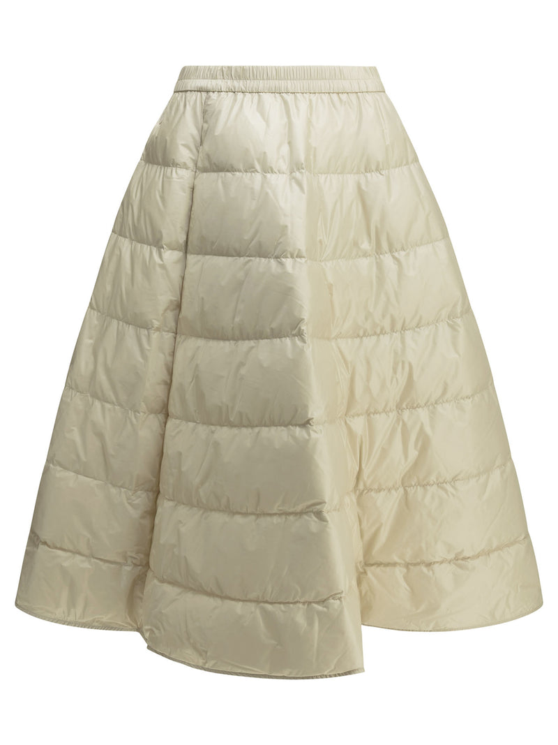 Moncler Moncler Padded Midi Skirt White - World Class Fashion