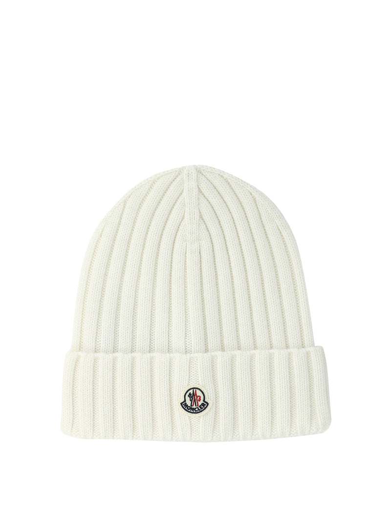 Moncler Moncler Wool Beanie White Women - World Class Fashion