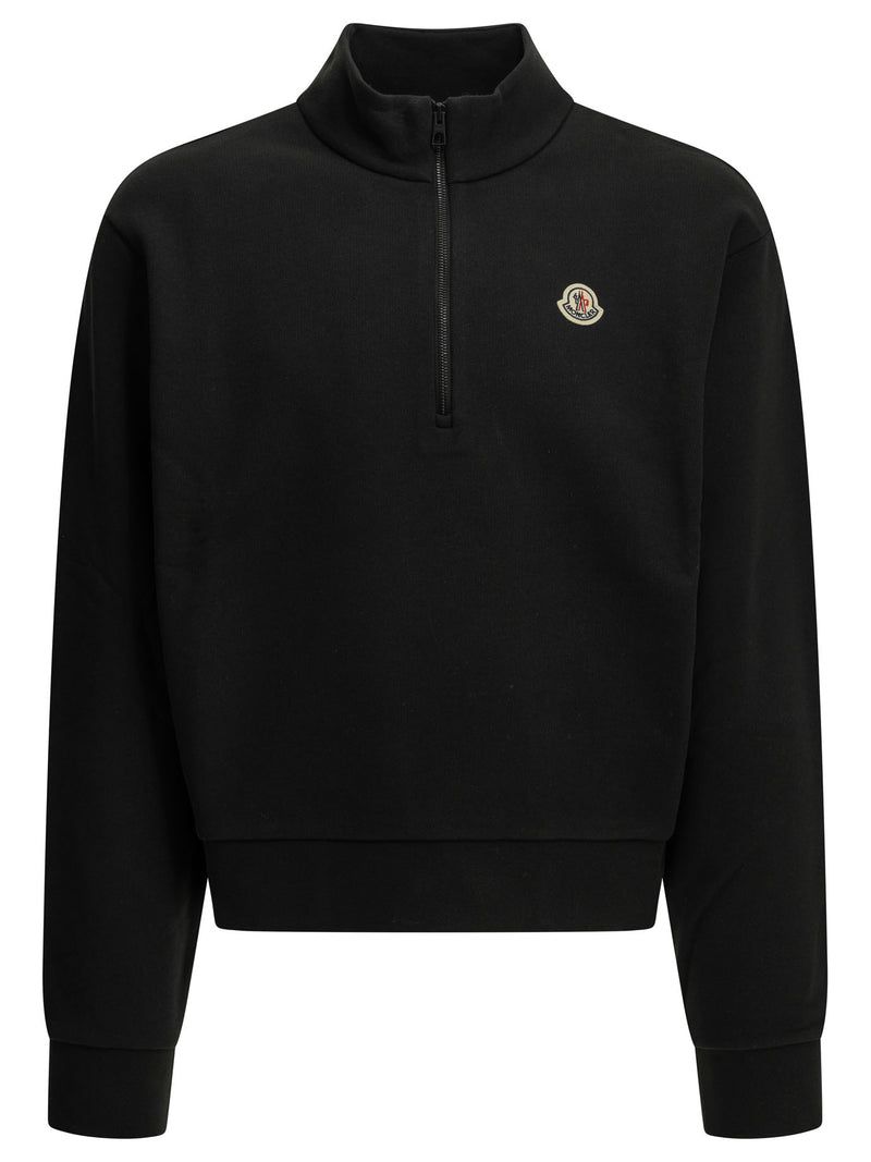Moncler Moncler Half-zip Sweatshirt Black Men - World Class Fashion
