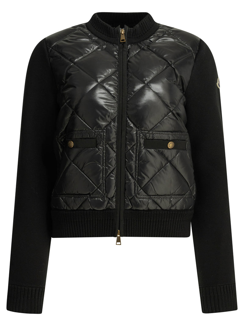 Moncler Moncler Tricot Zip-up Cardigan Black Women - World Class Fashion