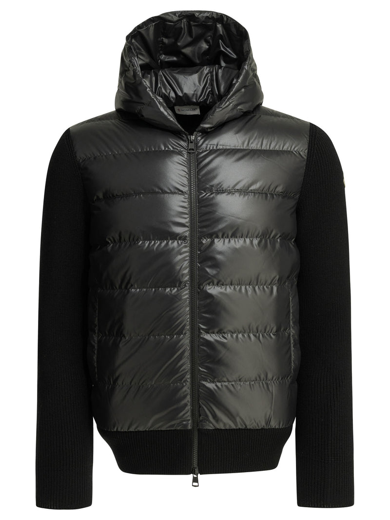 Moncler Moncler Padded Wool Cardigan Black Men - World Class Fashion