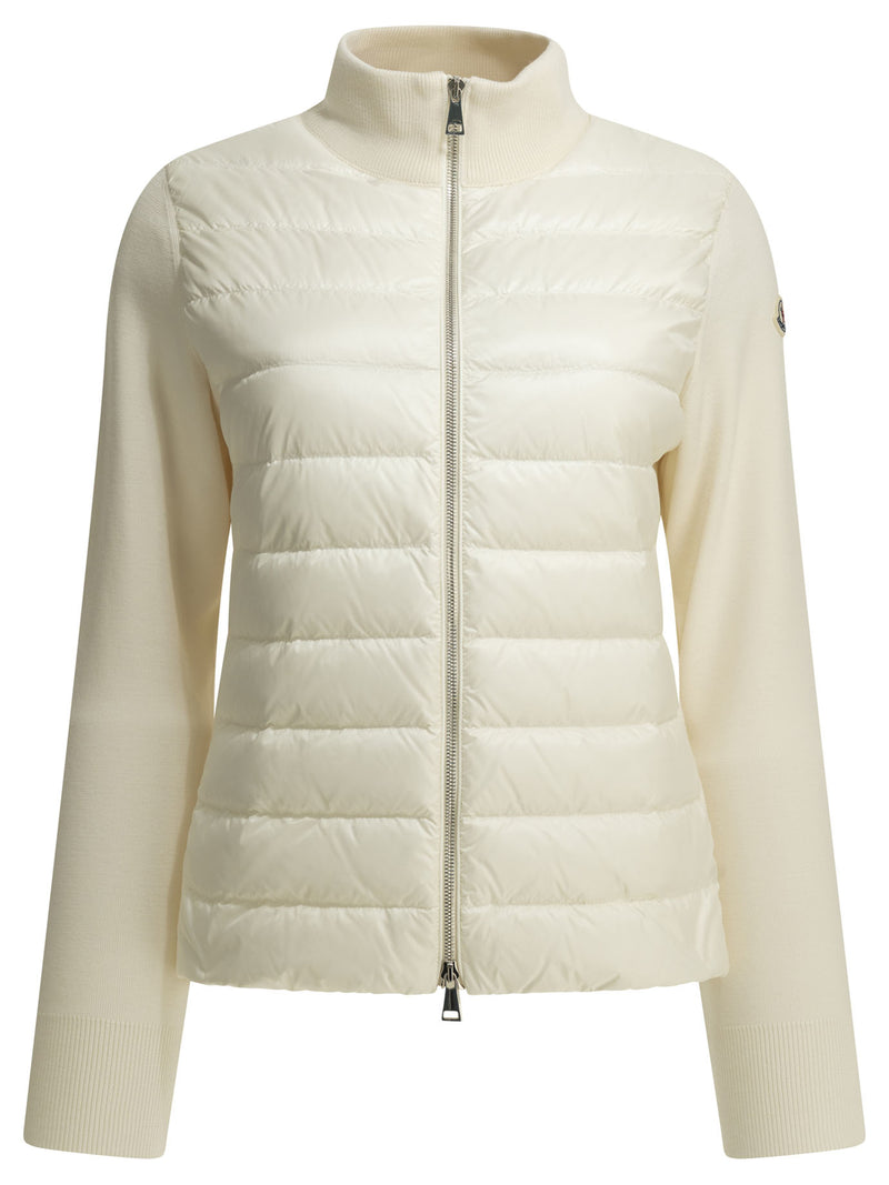 Moncler Moncler Padded Wool Cardigan White Women - World Class Fashion
