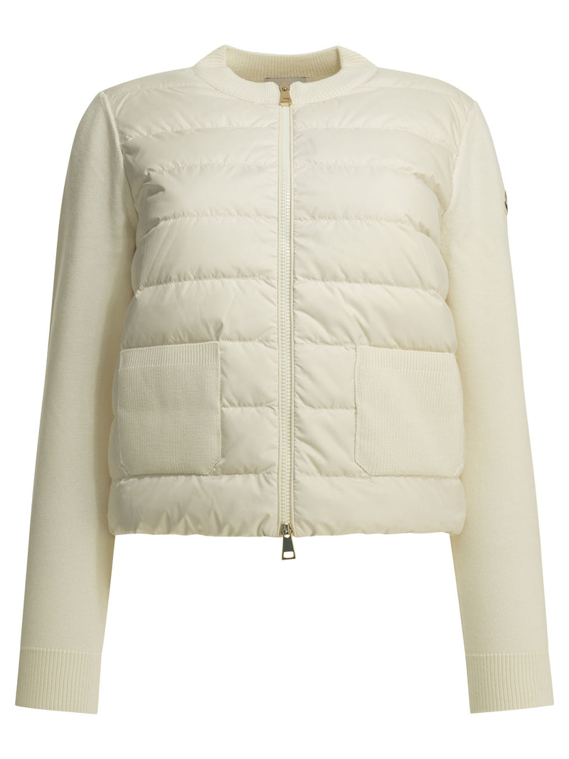 Moncler Moncler Padded Wool Cardigan White Women - World Class Fashion