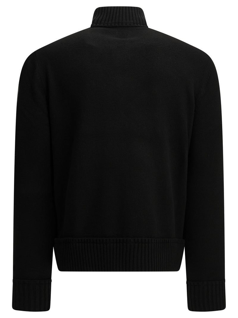 Moncler Moncler Padded Wool Cardigan Black Men - World Class Fashion