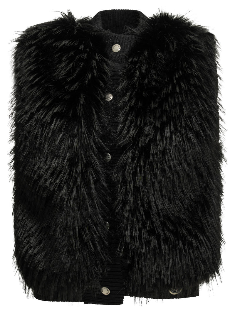 Moncler Moncler Padded Sleeveless Jacket Black - World Class Fashion