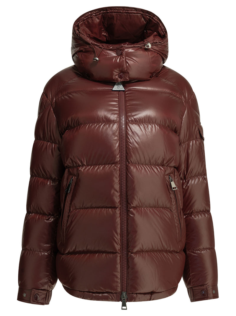 Moncler Moncler Maire Short Down Jacket Bordeaux - World Class Fashion