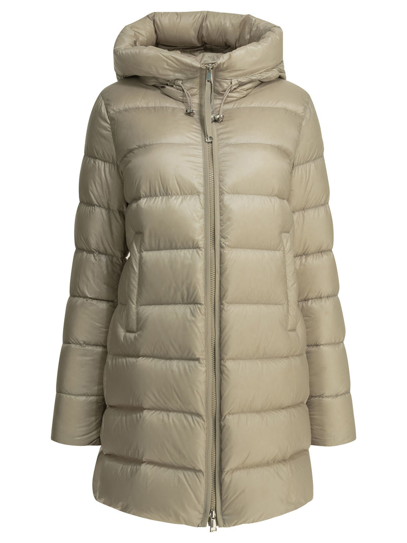 Moncler Moncler Suyenne Long Down Jacket Grey Women - World Class Fashion