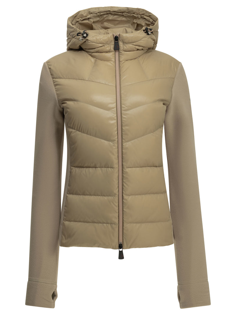 Moncler Grenoble Moncler Grenoble Padded Zip-up Sweatshirt Beige - World Class Fashion