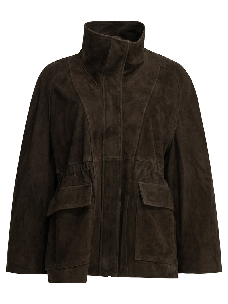 Nour Hammour Chaqueta de cuero Nour Hammour Quai Winona Marrón - World Class Fashion