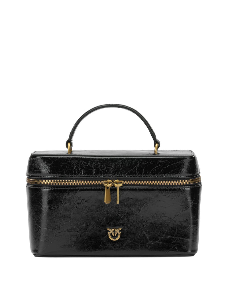 Pinko Pinko Goat Leather Handbag Black - World Class Fashion