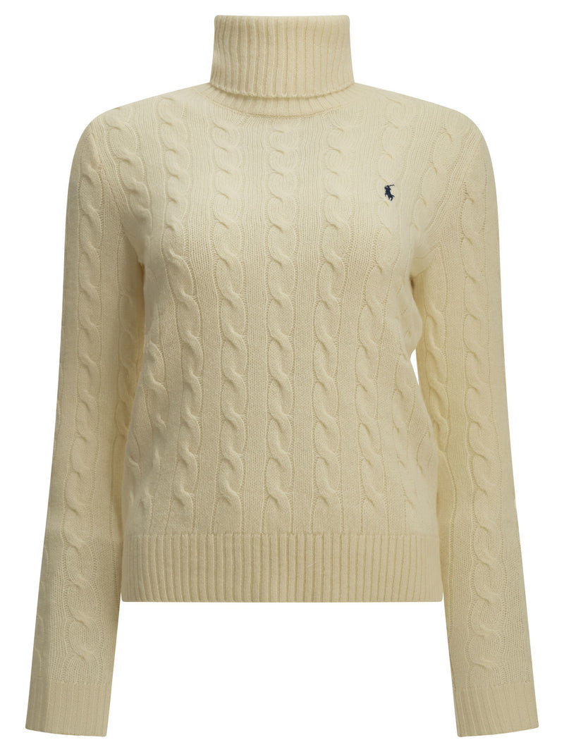 Polo Ralph Lauren Polo Ralph Lauren Turtleneck Sweater Cream Women - World Class Fashion
