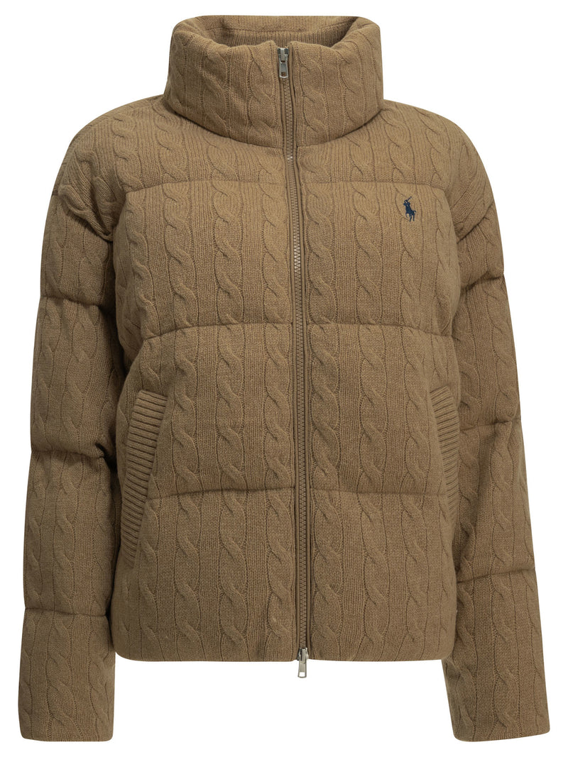 Polo Ralph Lauren Polo Ralph Lauren Wool Cashmere Down Jacket Beige Women - World Class Fashion