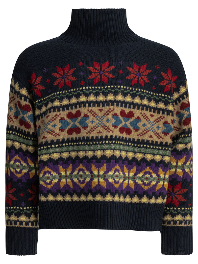 Polo Ralph Lauren Polo Ralph Lauren Wool Cashmere Turtleneck Sweater Navy - World Class Fashion