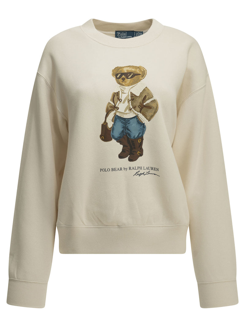 Polo Ralph Lauren Polo Ralph Lauren Polo Bear Crew-neck Sweatshirt White - World Class Fashion