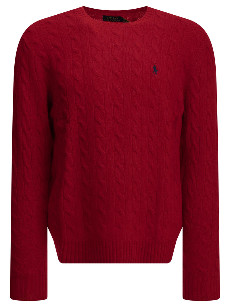 Polo Ralph Lauren Polo Ralph Lauren Wool Cashmere Crew-neck Sweater Red - World Class Fashion
