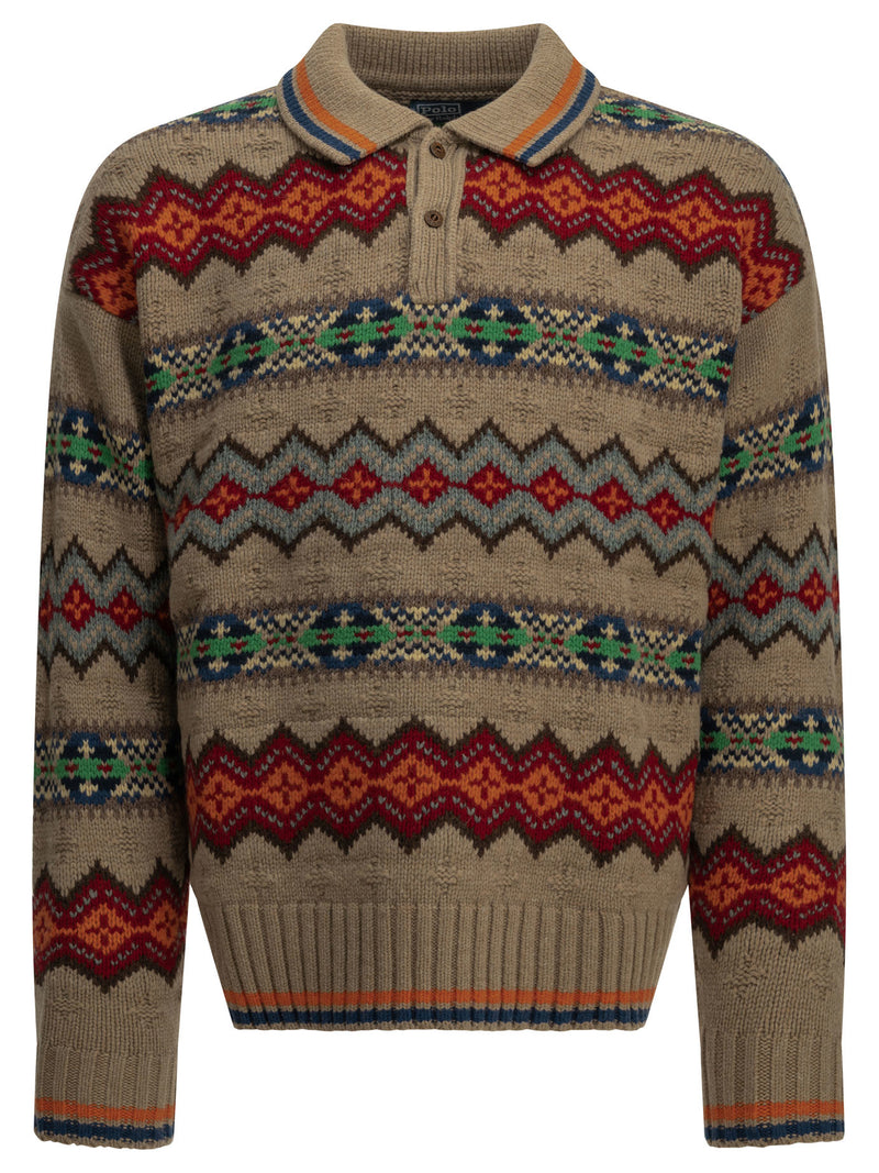 Polo Ralph Lauren Polo Ralph Lauren Fair Isle Polo Sweater Multicolor - World Class Fashion