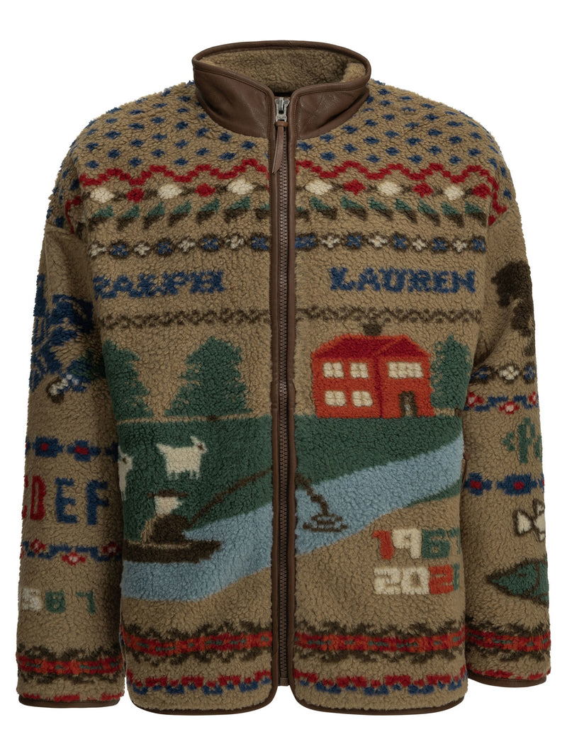 Polo Ralph Lauren Polo Ralph Lauren Panorama Fleece Jacket Beige - World Class Fashion