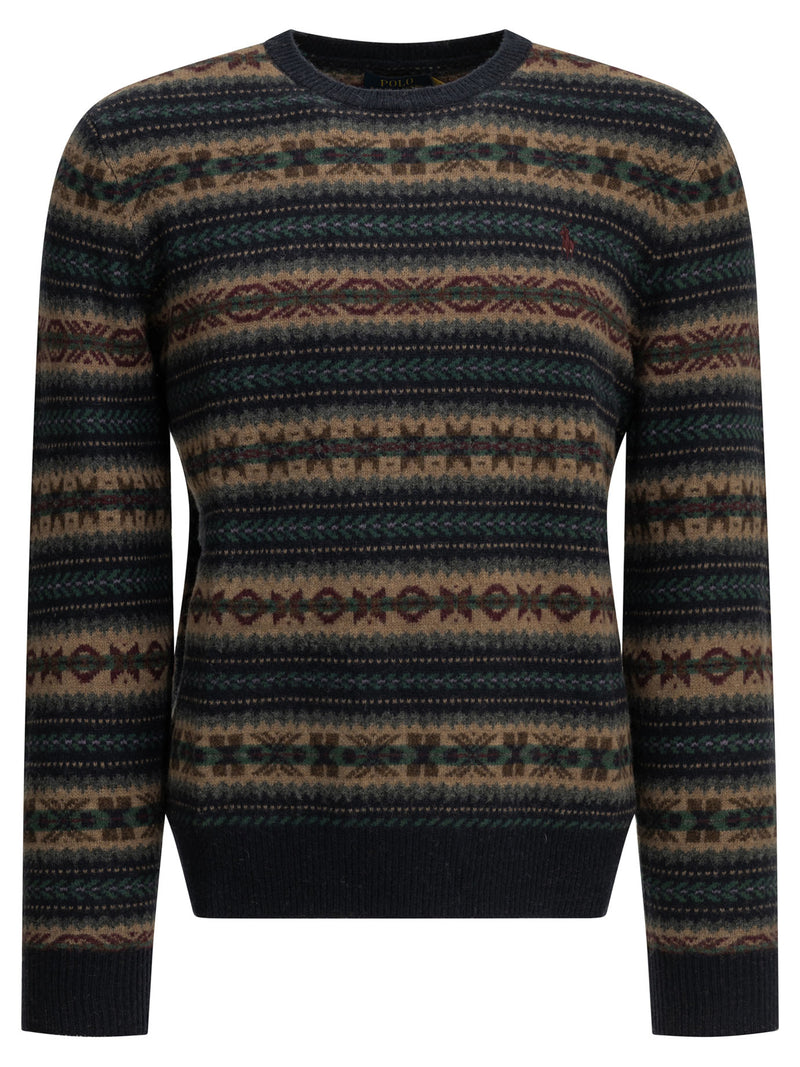 Polo Ralph Lauren Polo Ralph Lauren Fair Isle Crew-neck Sweater Navy - World Class Fashion