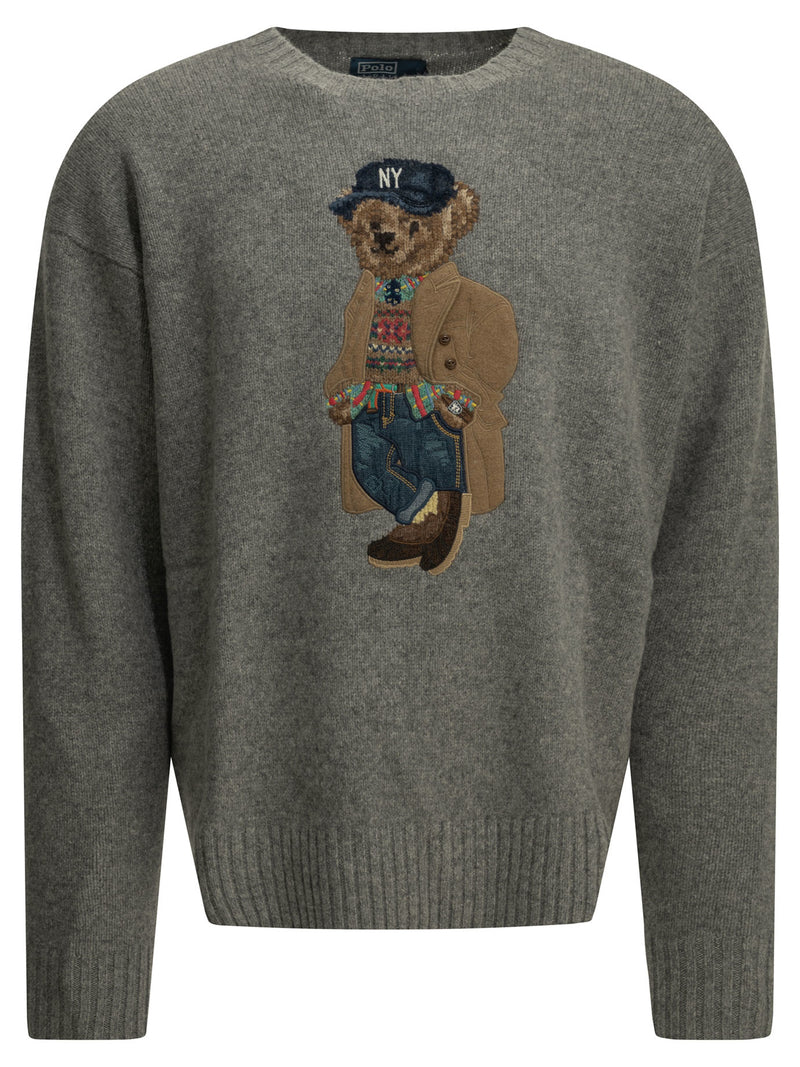 Polo Ralph Lauren Polo Ralph Lauren Polo Bear Crew-neck Sweater Grey - World Class Fashion