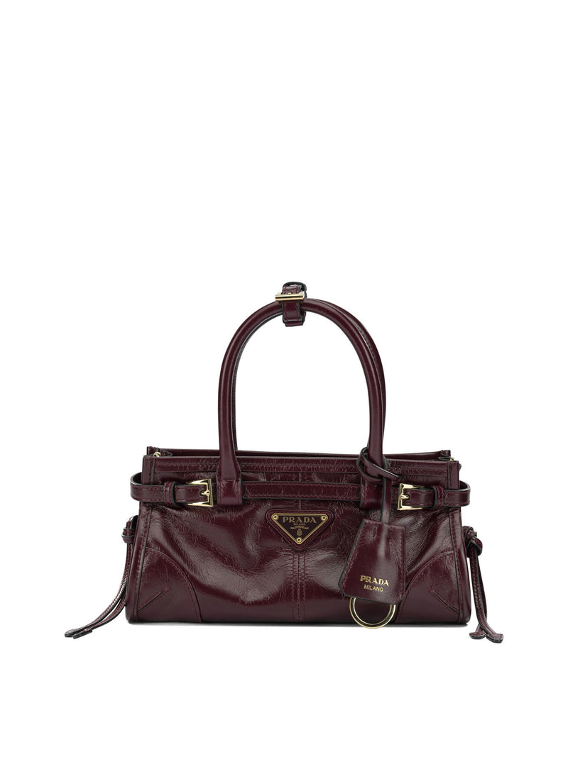 Prada Prada Bonnie Small Handbag Bordeaux - World Class Fashion