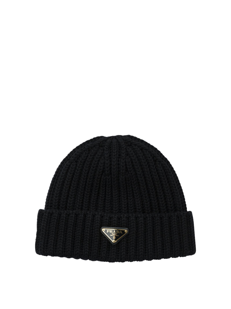 Prada Prada Wool Beanie Black Women - World Class Fashion