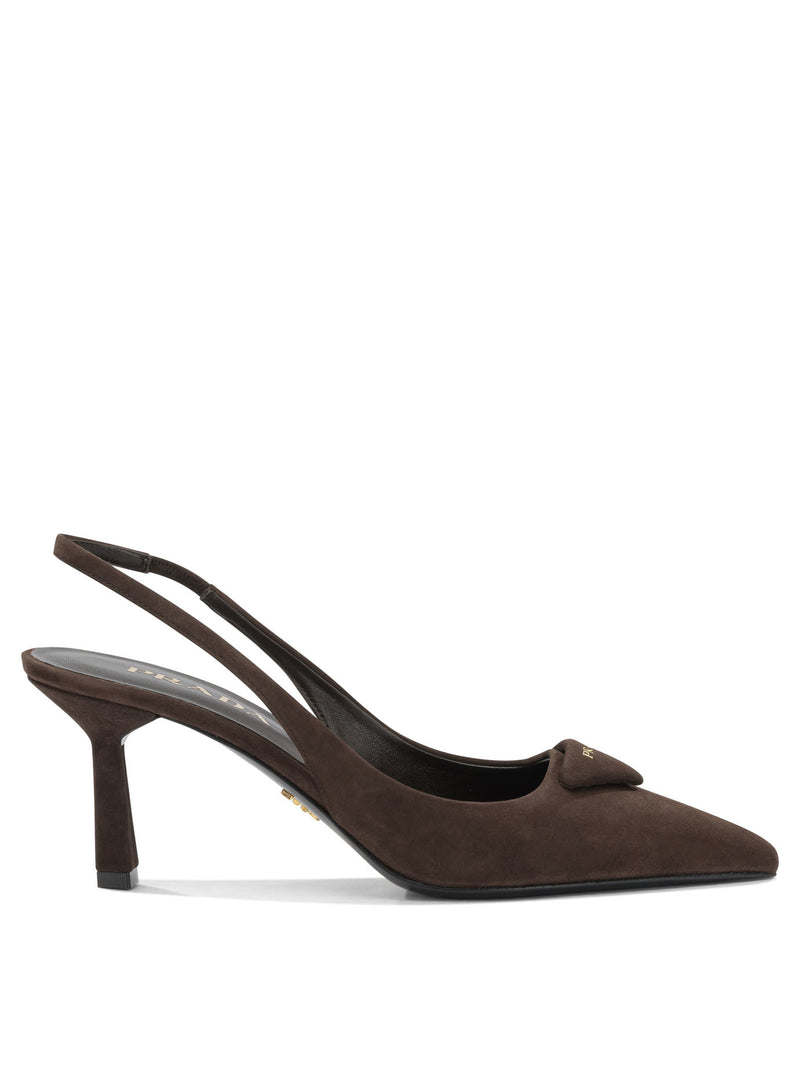 Prada Prada Suede Slingbacks Brown Women - World Class Fashion