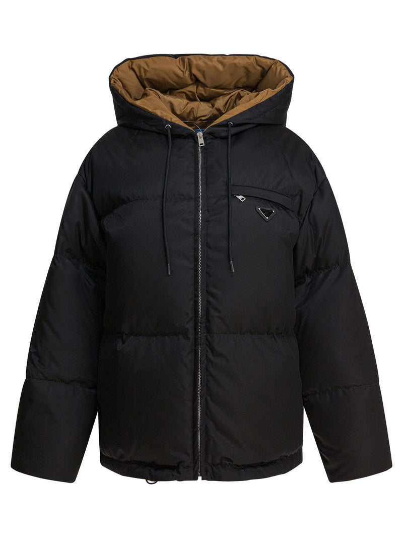 Prada Prada Down Jacket with Logo Black Women - World Class Fashion