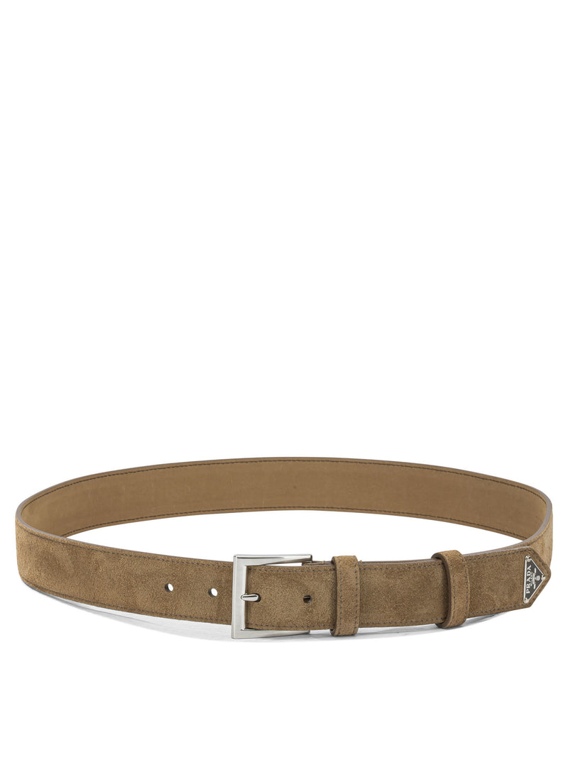 Prada Prada Suede Belt Beige - World Class Fashion