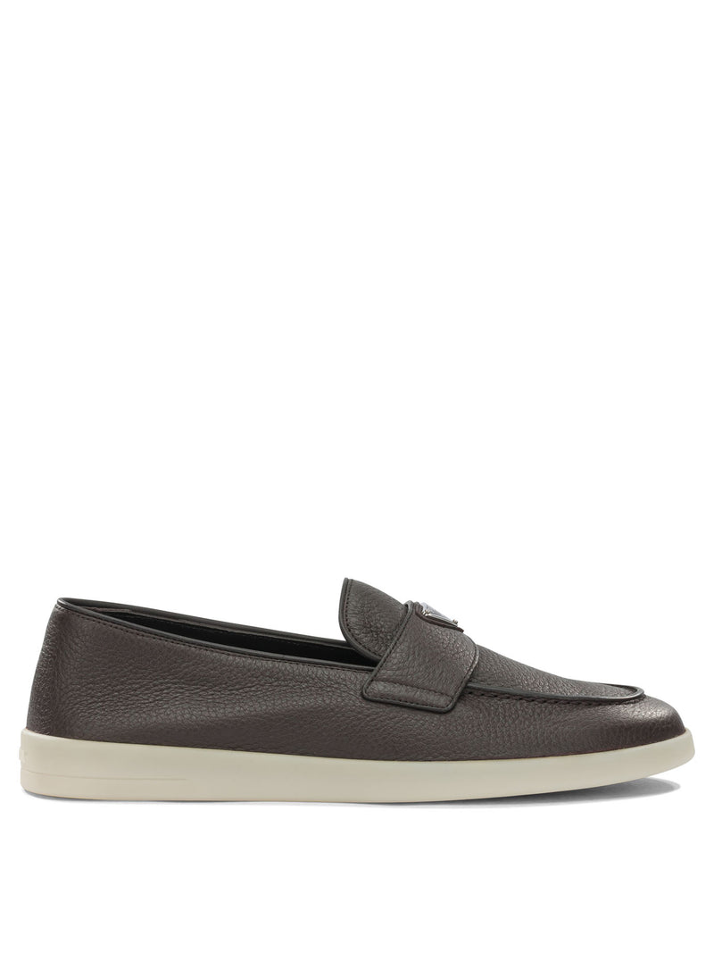 Prada Mocasines Prada de cuero marrones para hombre - World Class Fashion