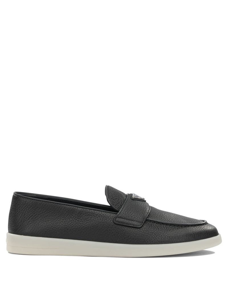 Prada Prada Leather Loafers Black Men - World Class Fashion