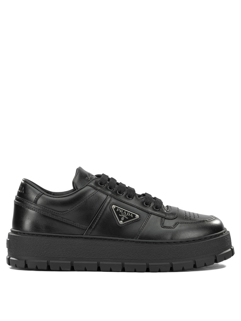 Prada Prada Low-top Leather Sneakers Black Men - World Class Fashion