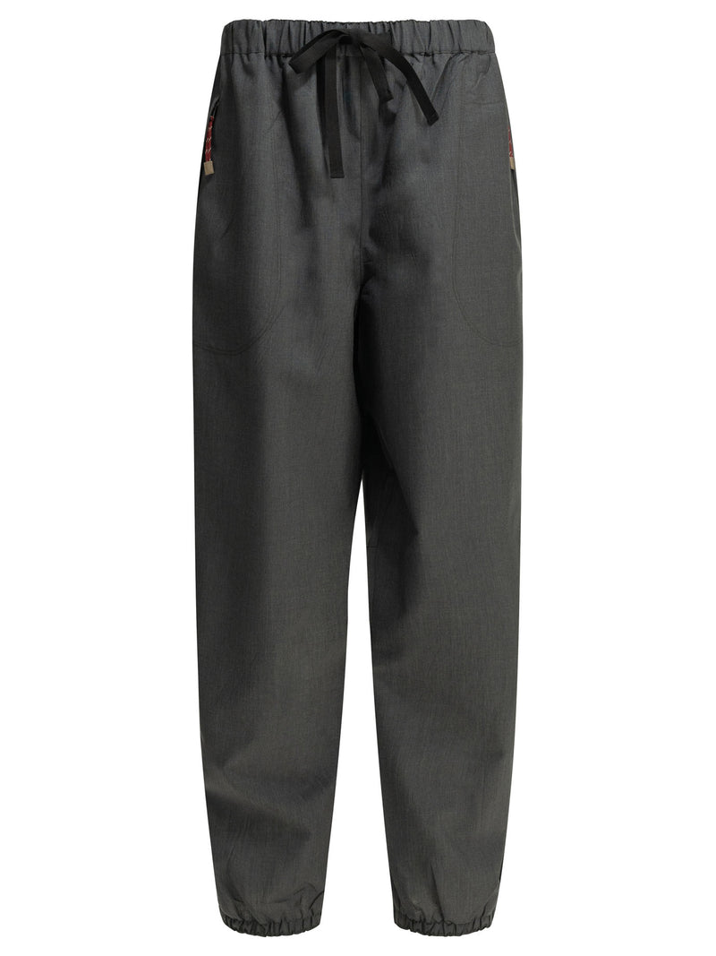 Prada Prada Wool Parachute Pants Grey Women - World Class Fashion