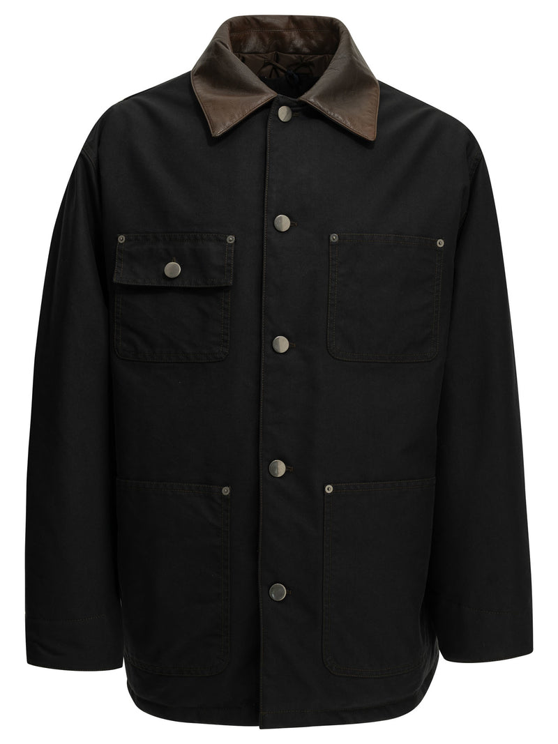 Prada Prada Short Down Jacket Technical Cotton Black - World Class Fashion