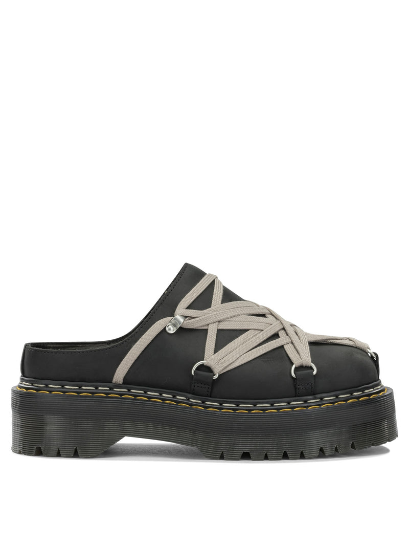 Rick Owens Rick Owens Quad Sole Megalace Mules Black - World Class Fashion