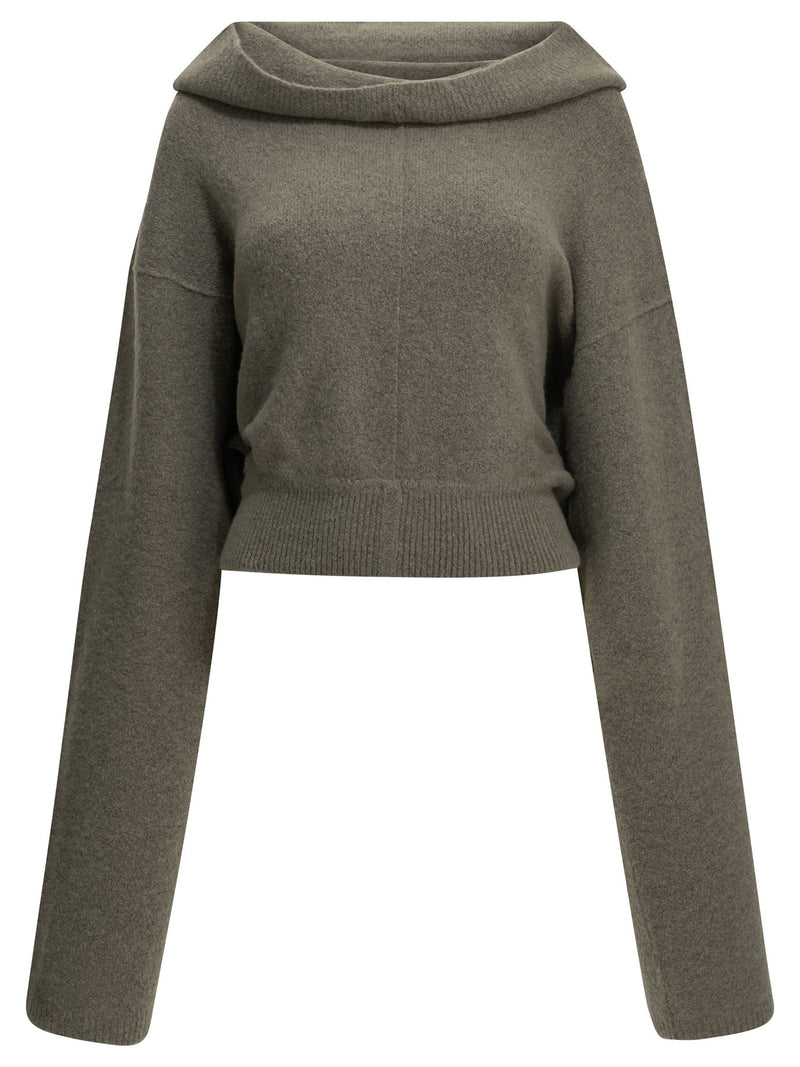 Rick Owens Rick Owens Cashmere-blend Hooded Sweater Grey - World Class Fashion