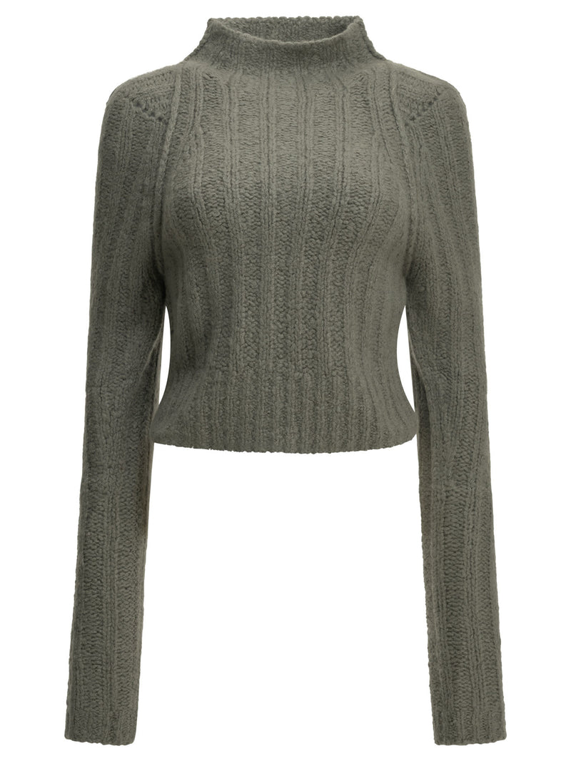 Rick Owens Rick Owens Con Turtleneck Sweater Grey - World Class Fashion
