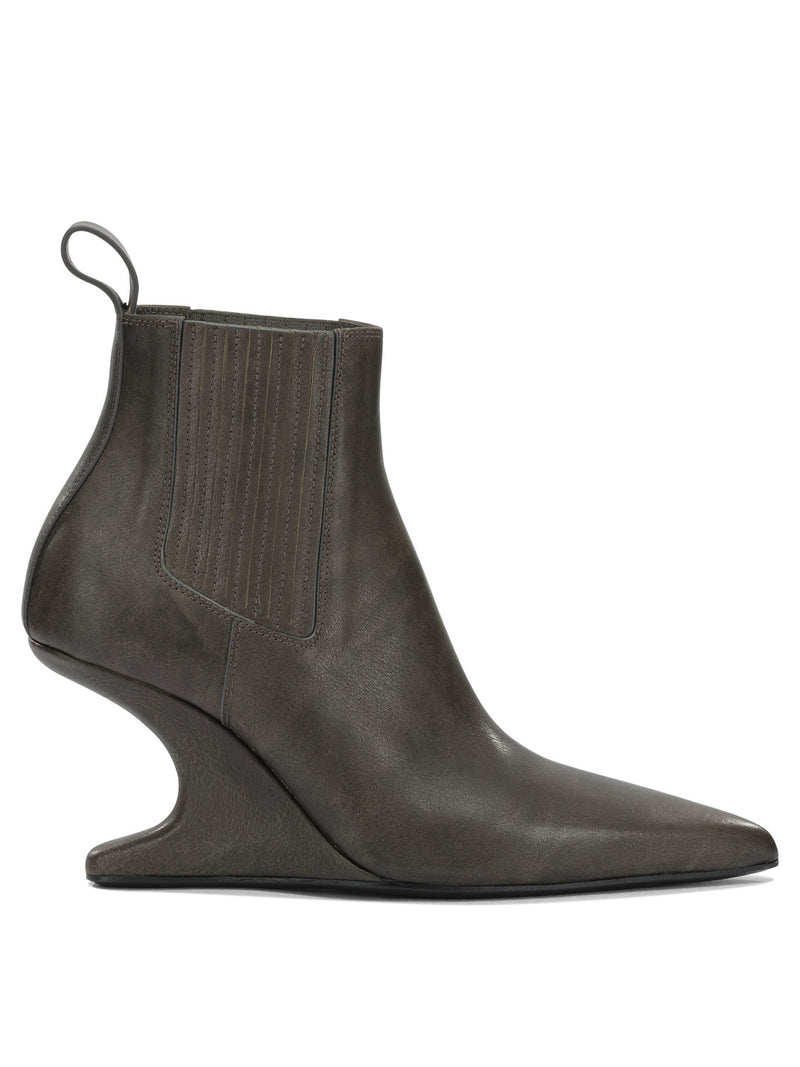 Rick Owens Rick Owens Cantilever 80mm Pull-on Ankle Boots Black - World Class Fashion