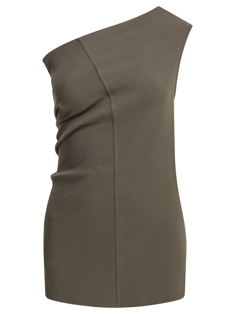 Rick Owens Rick Owens Athena One-shoulder Top Grey - World Class Fashion