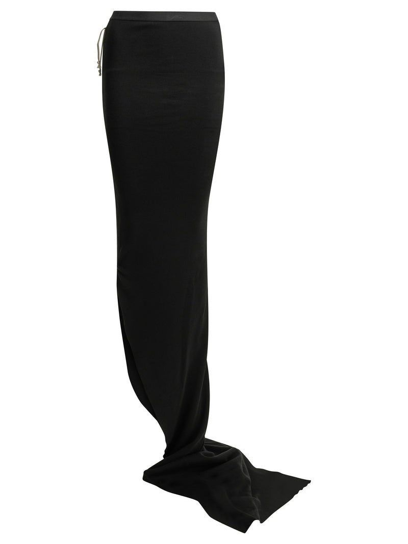 Rick Owens Rick Owens Edfu Long Skirt Black - World Class Fashion