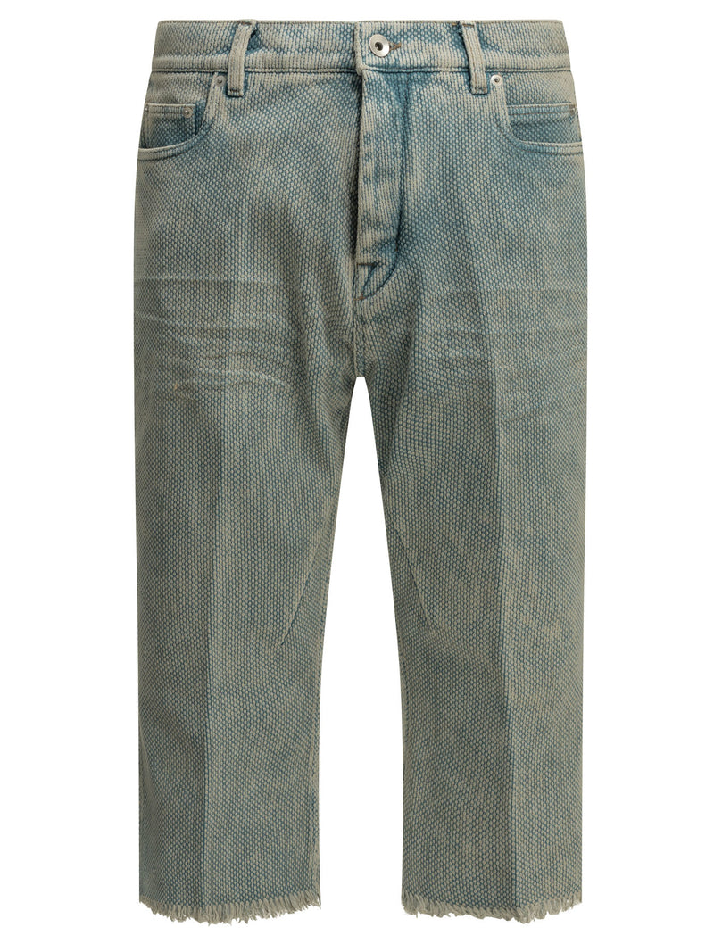 Rick Owens Rick Owens Bolan Denim Shorts Light Blue - World Class Fashion