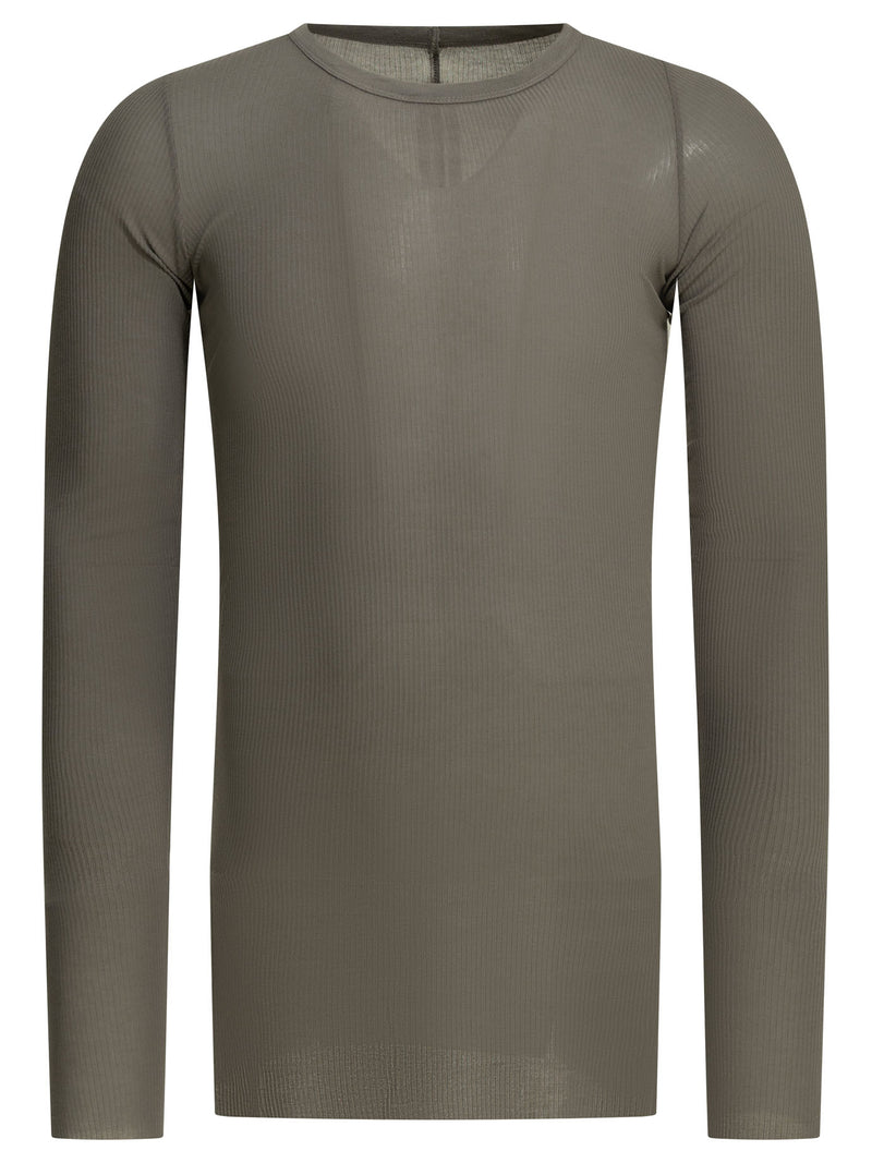 Rick Owens Rick Owens Rib Ls Round Neck T-shirt - World Class Fashion