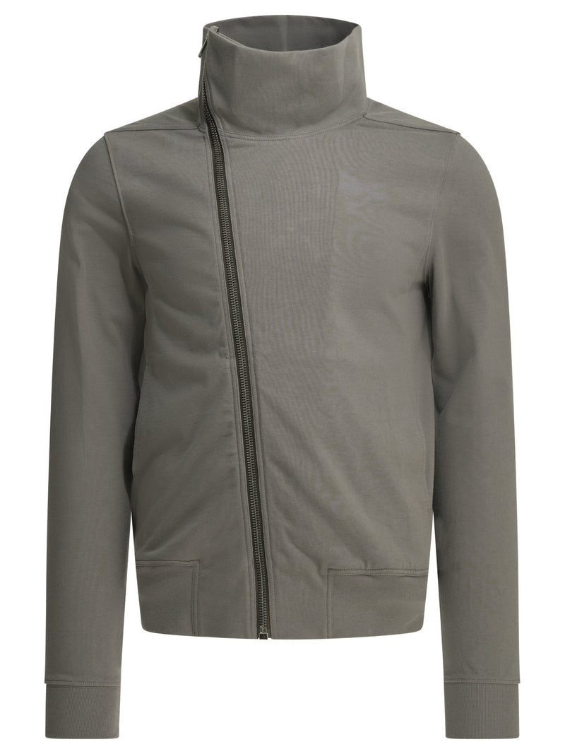 Rick Owens Rick Owens Bauhaus Zippered Sweatshirt Grey - World Class Fashion
