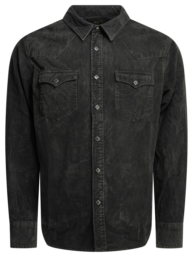 Rrl By Ralph Lauren Rrl By Ralph Lauren Corduroy Shirt Black Men - World Class Fashion
