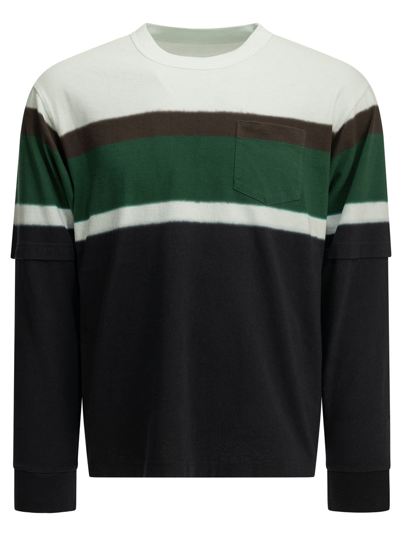 Sacai Sacai Chusen Dyed Crew-neck T-shirt Multicolor - World Class Fashion