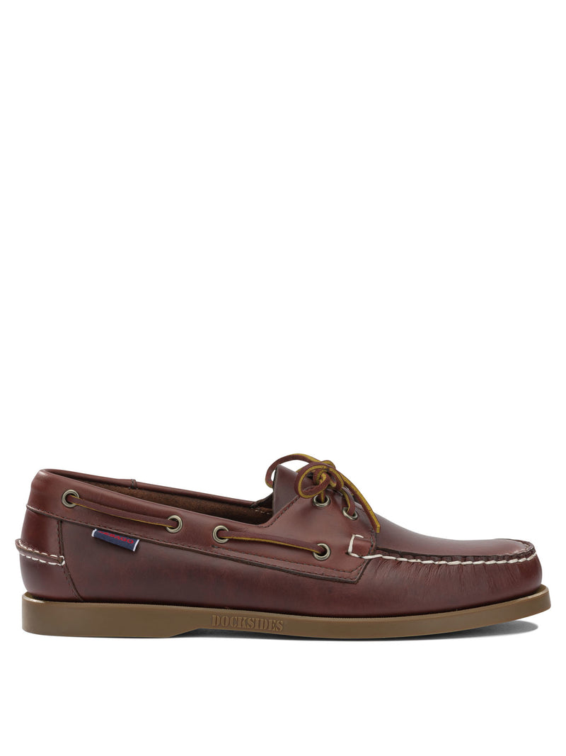 Sebago Sebago Dockside Portland Waxed Lace-up Loafers Brown - World Class Fashion
